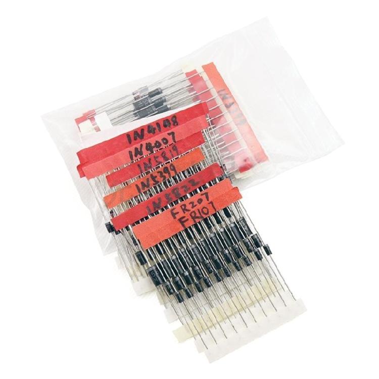 100pcs Straight Plug Electronic Components 8 Sizes Diodes for Electronics Repair