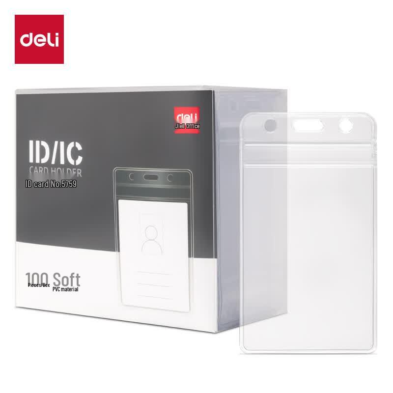 Deli PP Soft Horizontal ID Card Holders