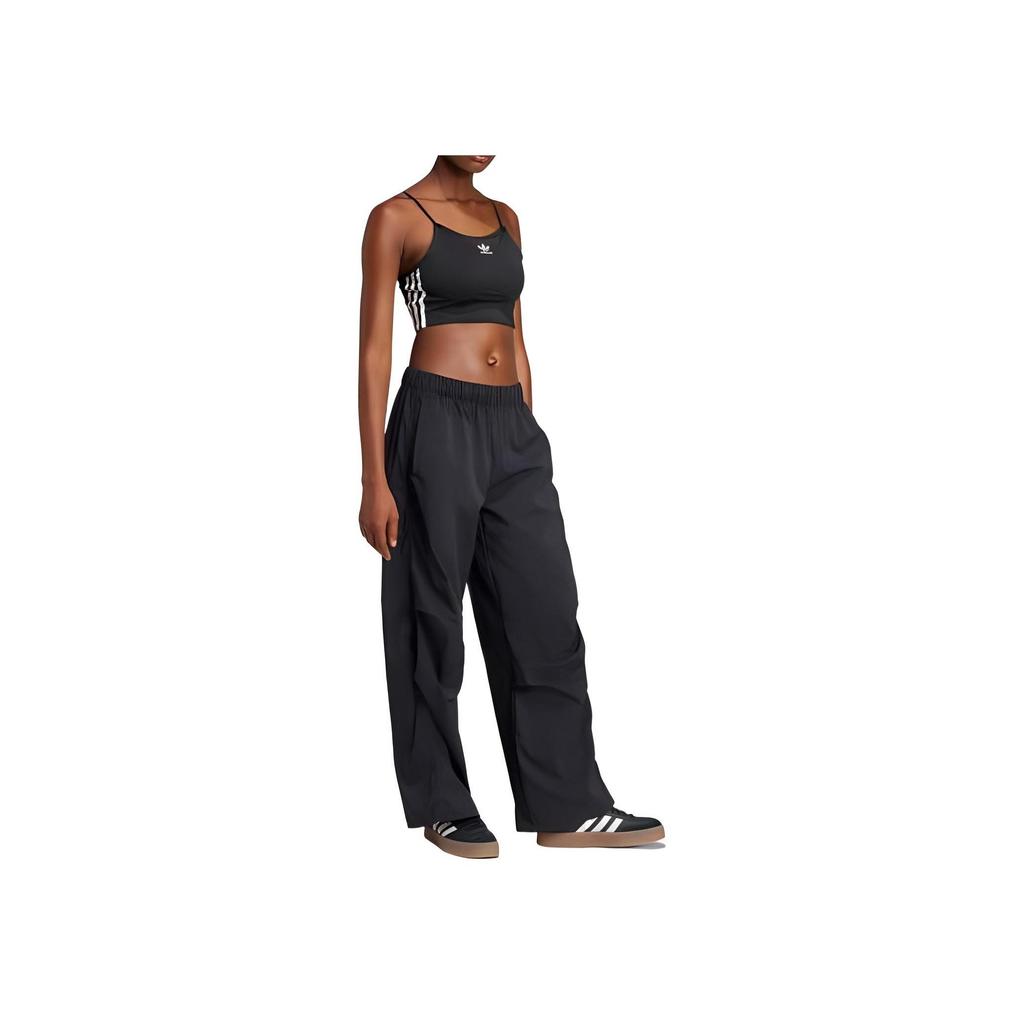 Adidas Originals Essentials Parachute Ripstop Loose Track Pants Women Black JD0785