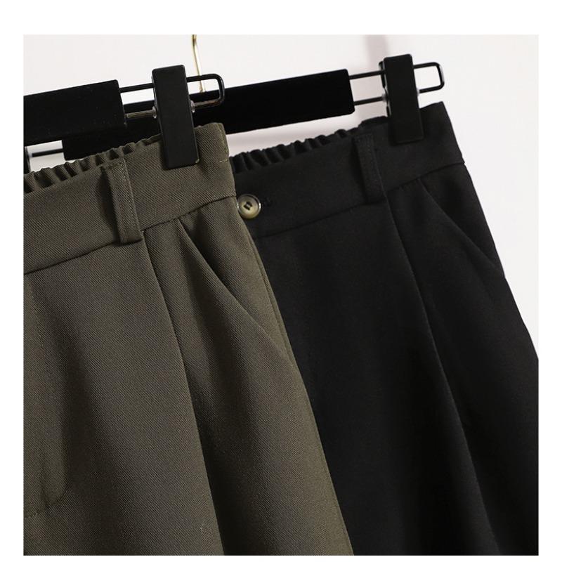 Dimanaf 2025 Plus Size Autumn Long Pants Women Solid Harem High Waist Suit Pants Casual Loose Pants New Large Size