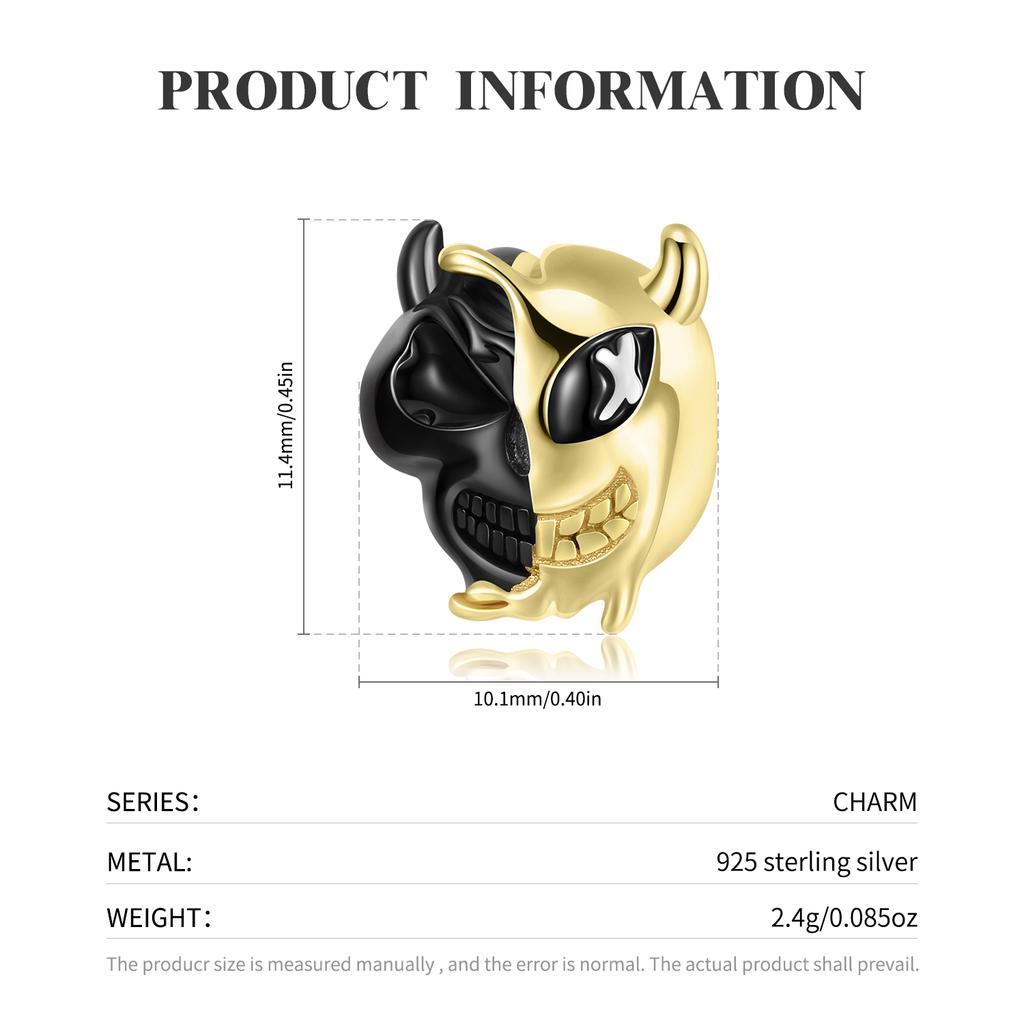 Snowman Clown Skeleton Charm 925 Sterling Silver Ghosts Skull Enamel Fashion Beads for Women Charm Bracelet Jewelry Gift LOW MOQ