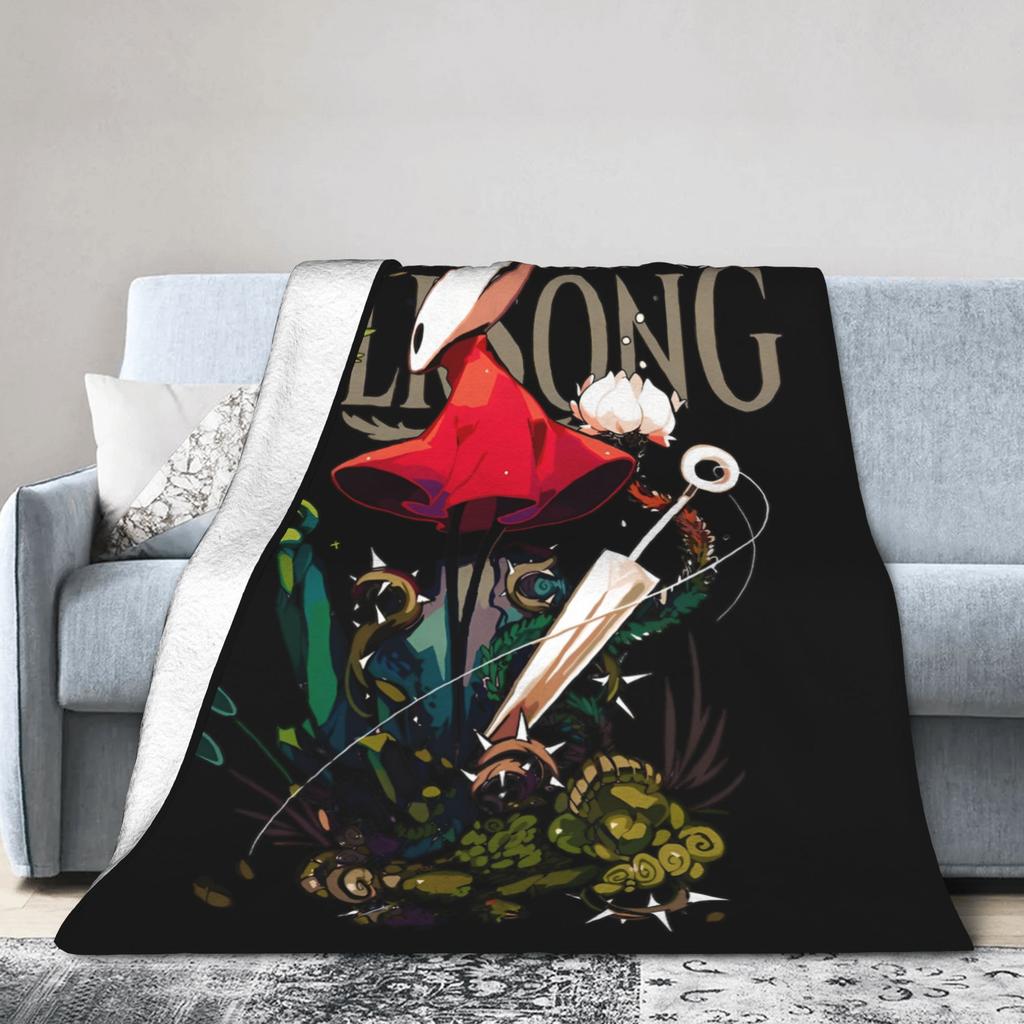 Hollow Knight Silksong Hornet Blankets Coral Fleece Plush Autumn/Winter Portable Warm Throw Blanket for Sofa Travel Rug Piece