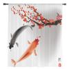 Koi Fish Painting Sheer Curtain for Bedroom Tulle Voile Curtain for Kitchen Living Room Decor Window Treatment
