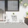 Ensemble de Bistro Pliable 3 Pièces vidaXL Blanc Acier 42002950