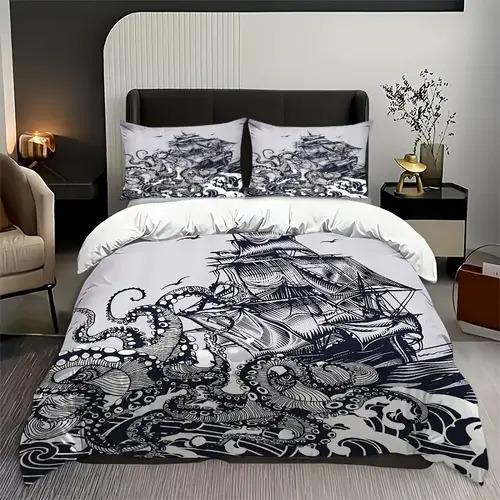 Comforter Octopus With Octopus Pattern Suitable For Children Boys Girls And Adults Soft Comfortable Breathable