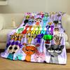 Colorful cartoon characters with big round eyes and varied designs. for all seasons blanket lunch break throw gift