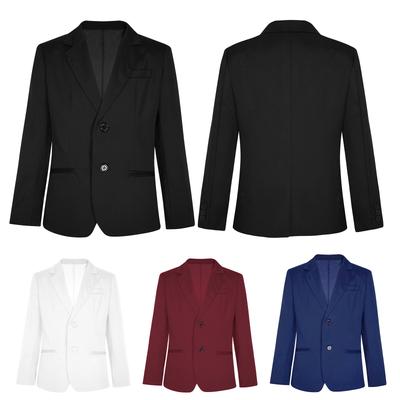Kids Boys Classic Fit Sport Coat Long Sleeve Wedding Party Gentleman Blazer Suit Jacket Outerwear