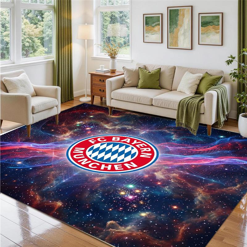 Tapis Velours Cristal Design Bayern Munich Tapis Décoratif Doux pour Chambre à Coucher Entrée