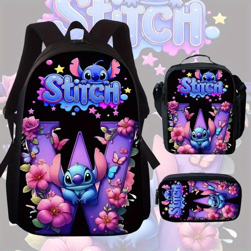 Stitch Backpack for Kids Students Large Capacity Lightweight Cartoon School Bag