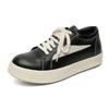 Autumn and Winter American Inverted Triangle Board Shoes Men's Thick-soled Heightening German Training Shoes Tide and Low-top Versatile Casual Leathe
