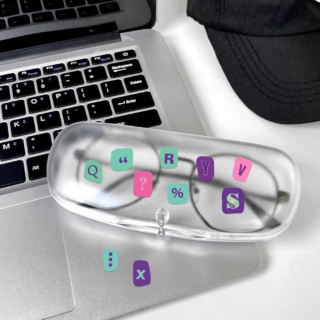 181 English Letters, Numbers & Symbols Label Stickers (4 Sheets) for Student Diaries & Collages