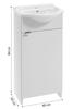 Floor standing bathroom cabinet with washbasin 40 Kredo white