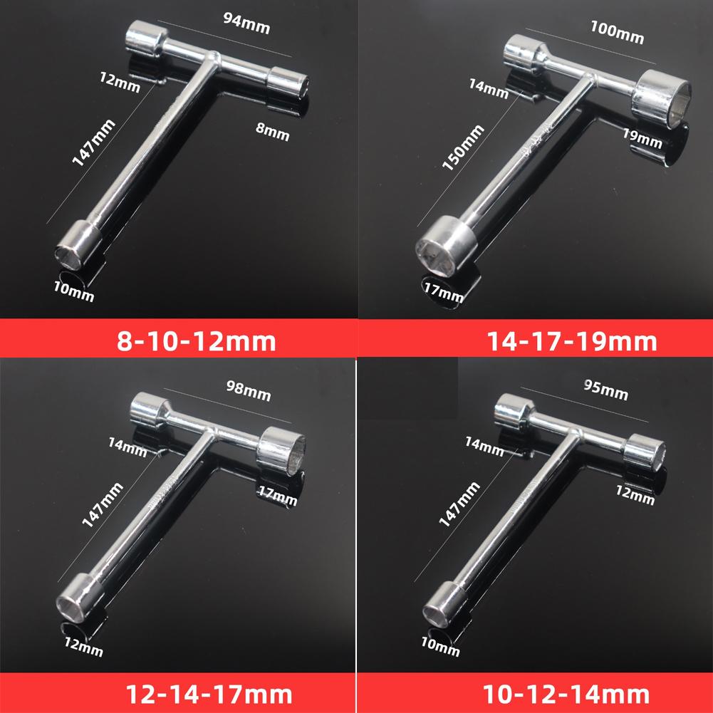 Chrome Vanadium Steel 3 Way Socket T Handle Wrench Tri-fork Tool