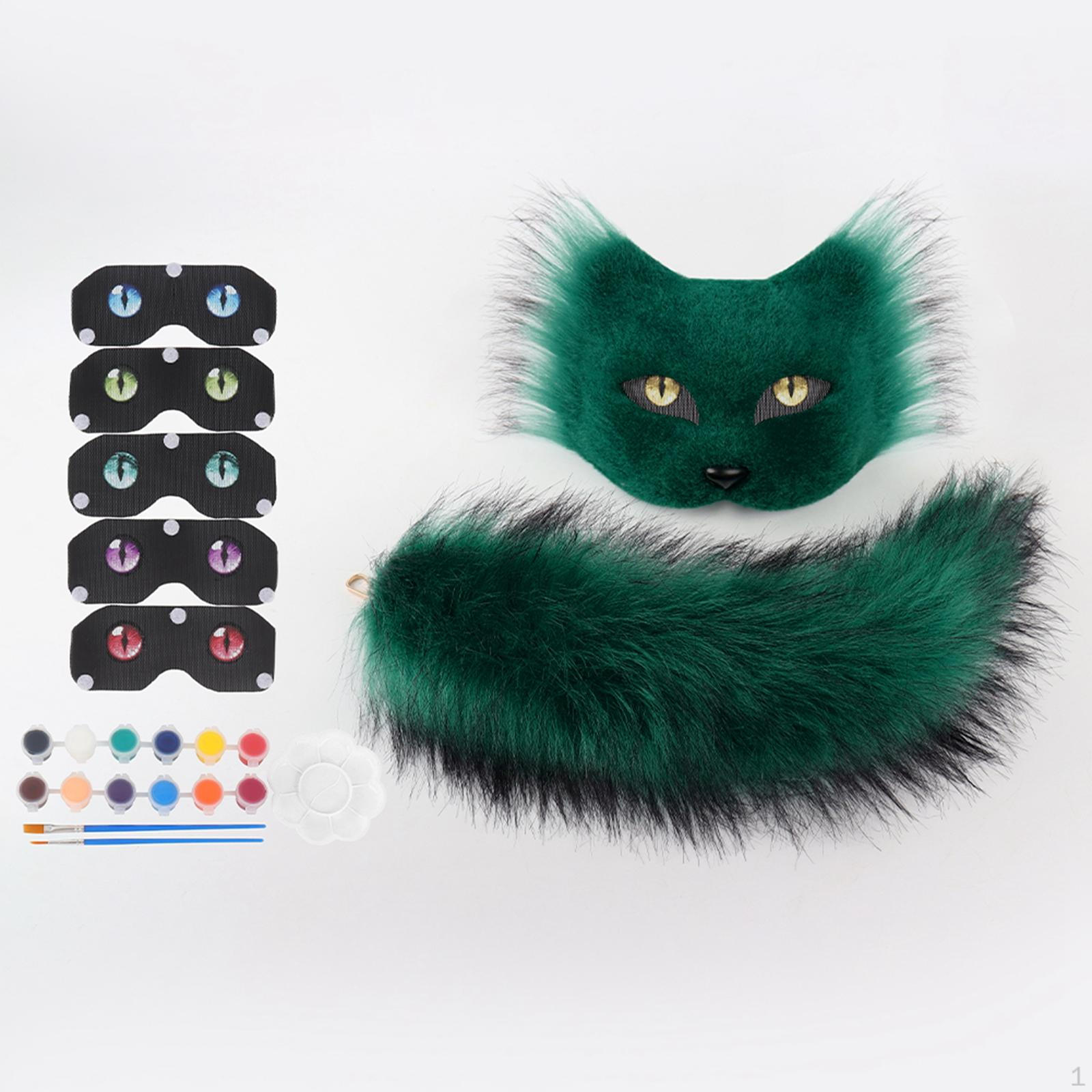 

Костюмний аксесуар для косплею штучного лиса та хвоста для свята Green