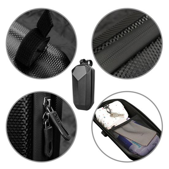 4L Scooter Head Bag Waterproof Faux Leather E-Bike Charger Battery Bottle Storage Hard Shell Pouch Daily Use