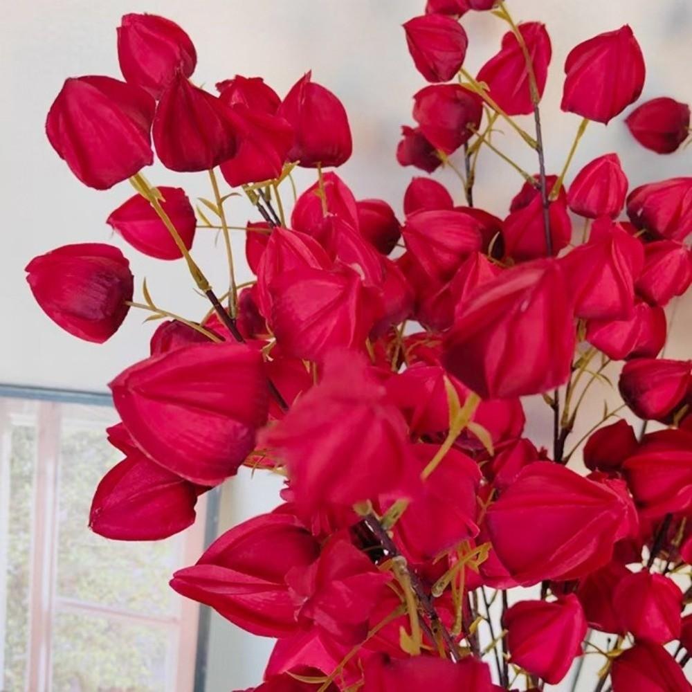 Real Touch Lantern Fruit Branches Long Branches Plastic Fake Flower Living Room