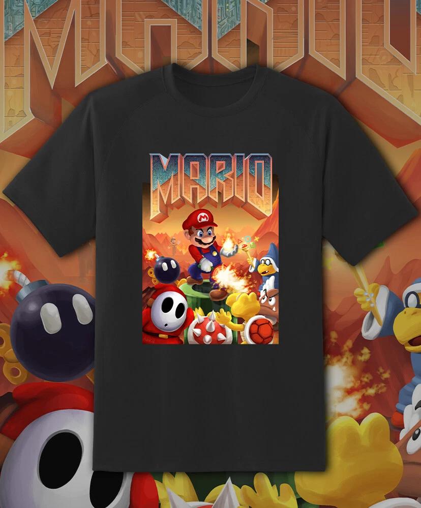 Doom Super Mario Video Game Arcade Retro Game T Shirt Fast Ship! XXXL