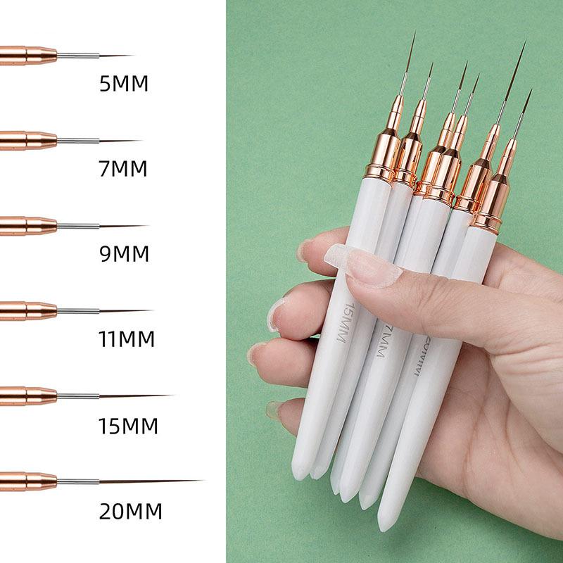 1Pcs Nail Art Liner Brushes Elongated Lines Striping Drawing Uv Gel Painting Nail Design Pen Professional Manicure Tool