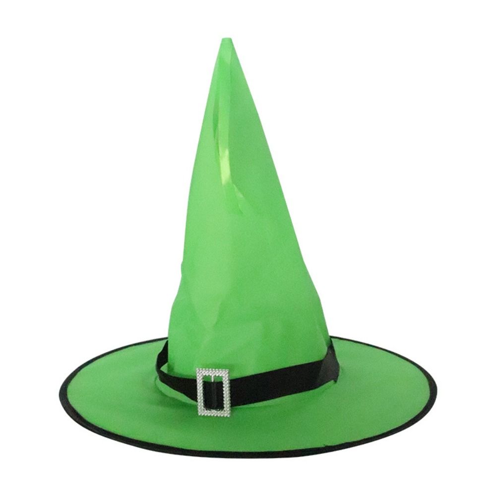 

Party Supplies Halloween Gift Halloween Witch Hat Cosplay Accessory With LED Light Decoration Prop Green-No light