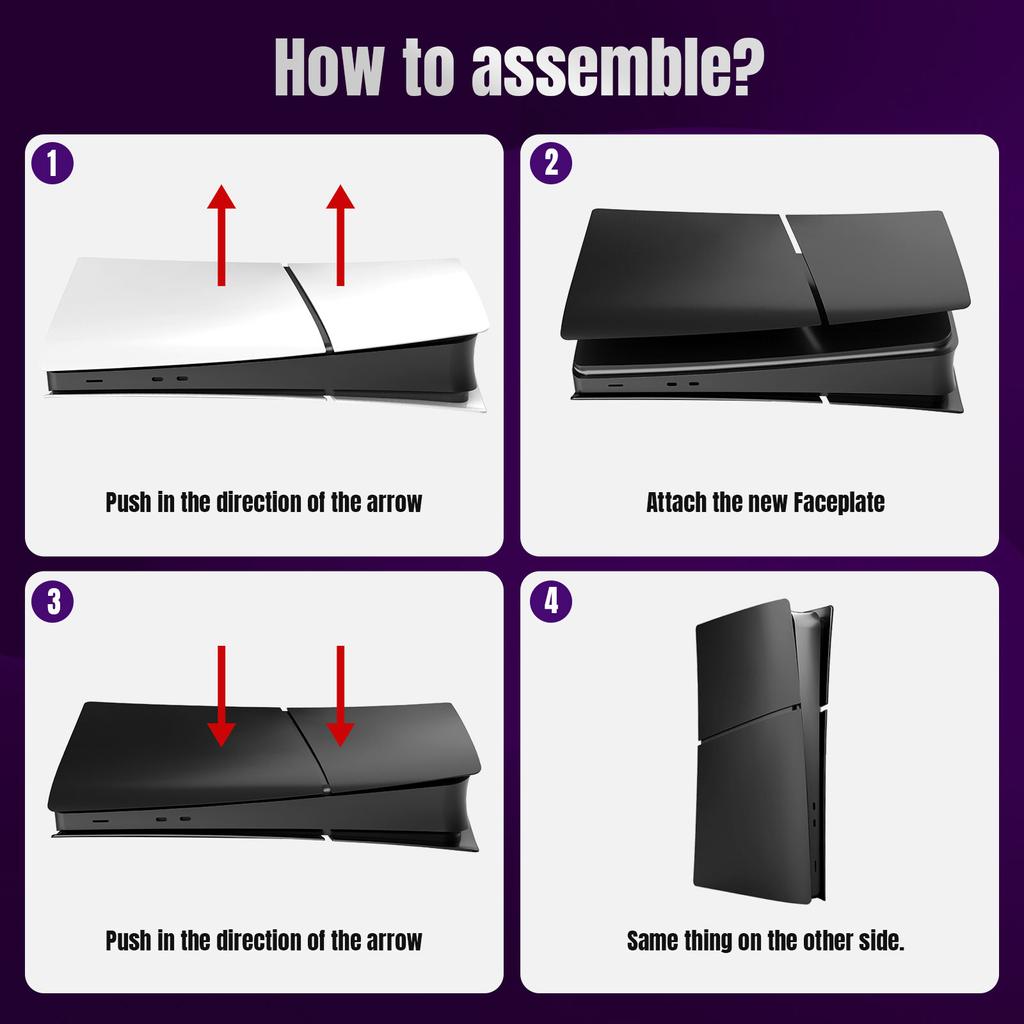 Hard Faceplate Protector Cover for PS5 Slim Digital Version Console Dustproof Case Replacement Shell Gaming Accessories