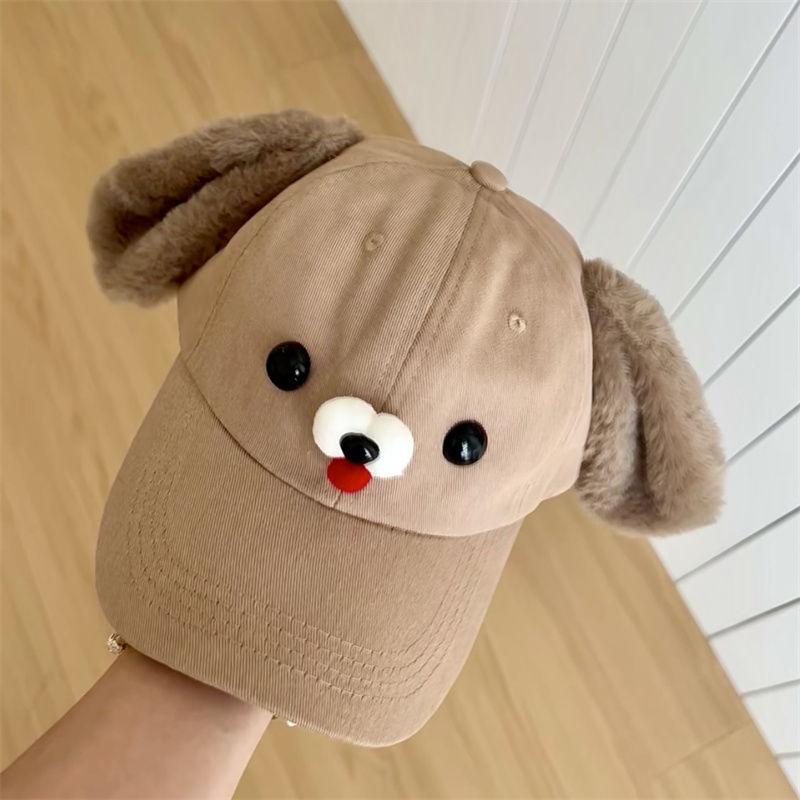 Trendy Cute 3D Mouth Puppy Couple Baseball Hat Summer Breathable Breathable Sunscreen Trucker Cap