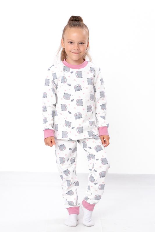 Girls’ Cotton Pajama Set – Long Sleeve Top & Pants, Gentle On Skin, Demi-season, 6076-024-7 HC