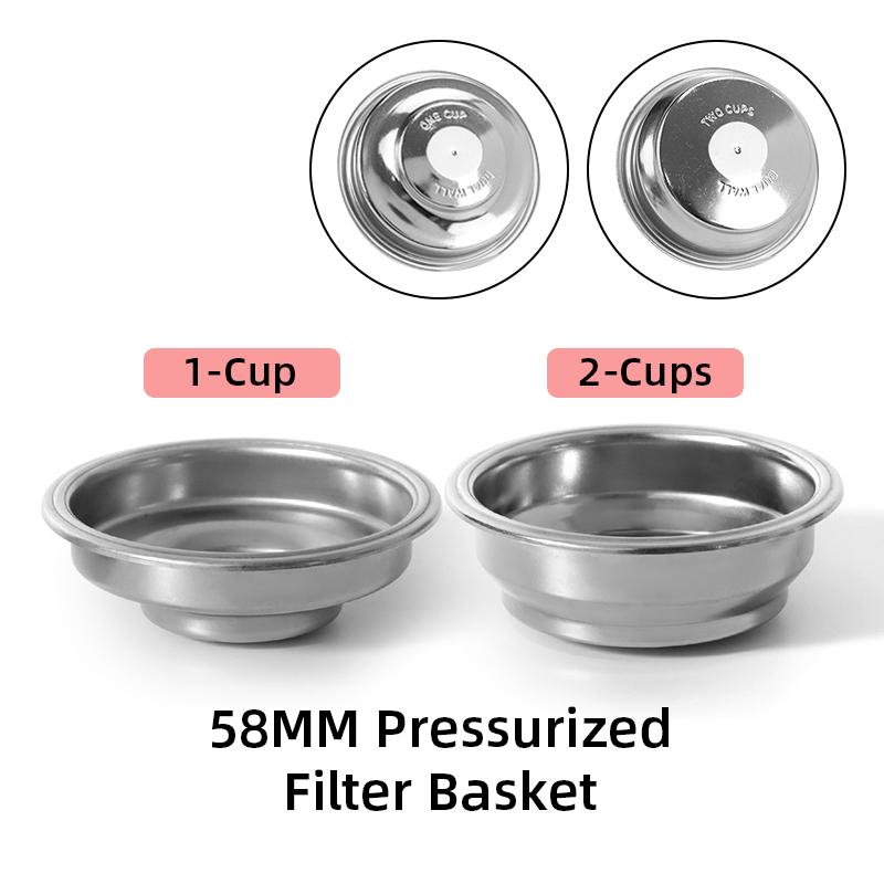58mm Coffee Filter Basket For 58mm Espresso Portafilter Espresso Maker Filter Basket Double Layer Home Barista Accessories