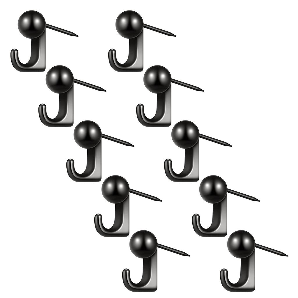10Pcs Heavy Duty Metal Push Pin Hook Zinc Alloy Wall Mount Hangers For Pictures Crafts for Soft Wood Panels