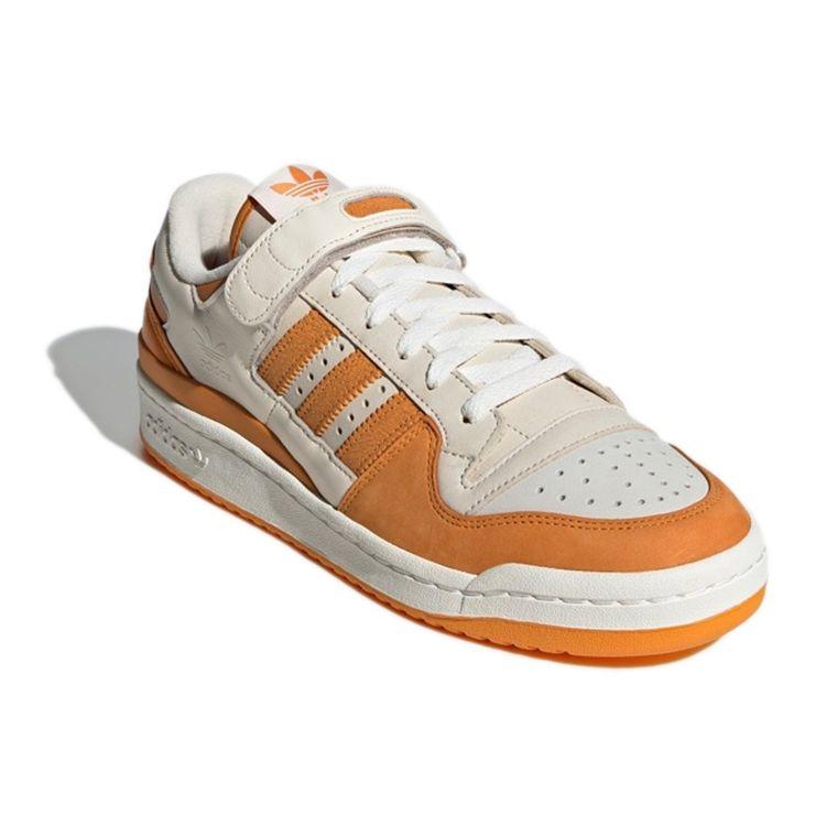 Adidas Originals Forum 84 Low Leather Velcro Sneakers Unisex Sneakers Beige Orange GX9059