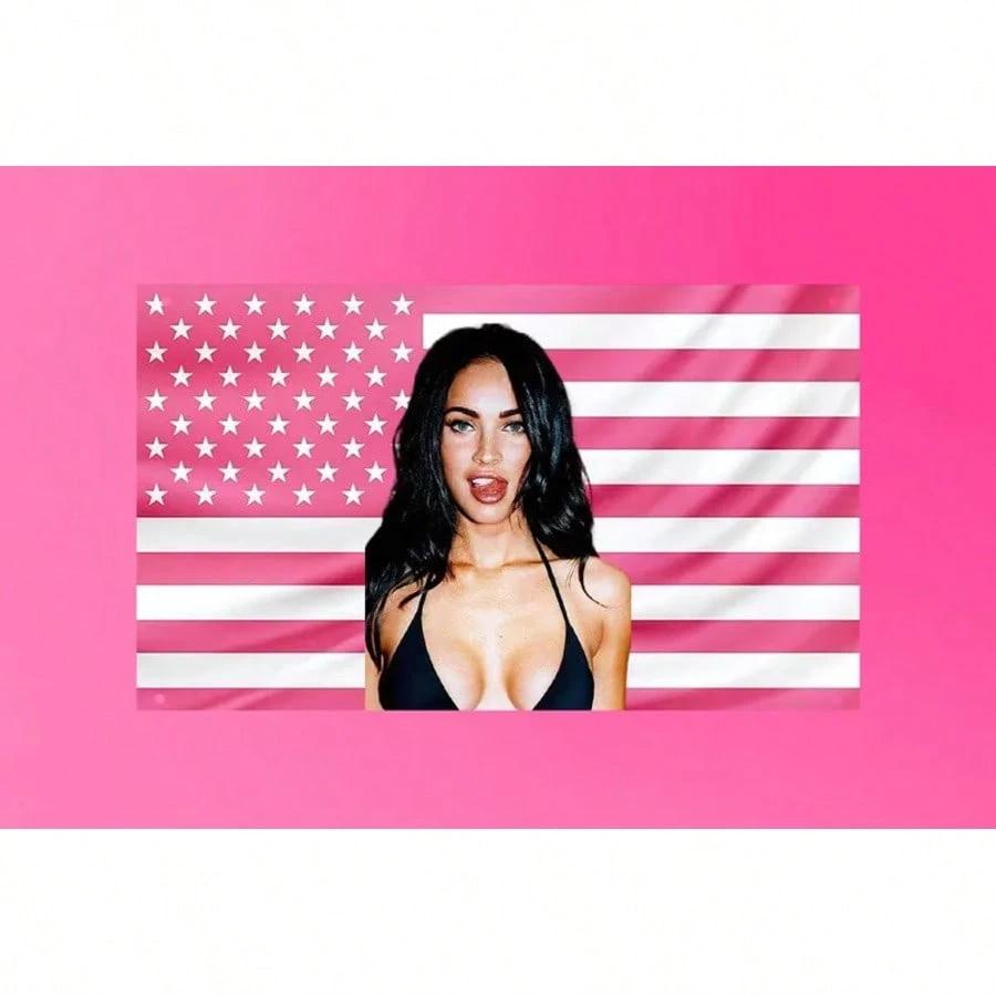 

Hot Actress Flag Megan Fox Inspired Poster Flag for Dorms Bedrooms Man Caves 74x94cm(29x37in)