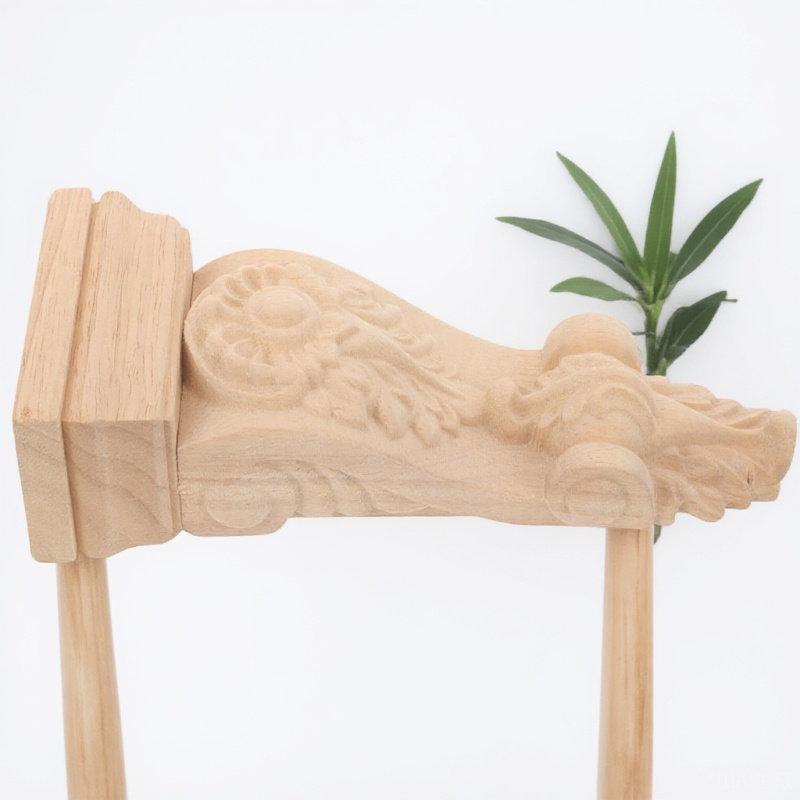 Wooden Corner Onlay Corbel Decorative Solid Wood Roman Column Wall Applique for Furniture Molding Detail Corbels Decorative