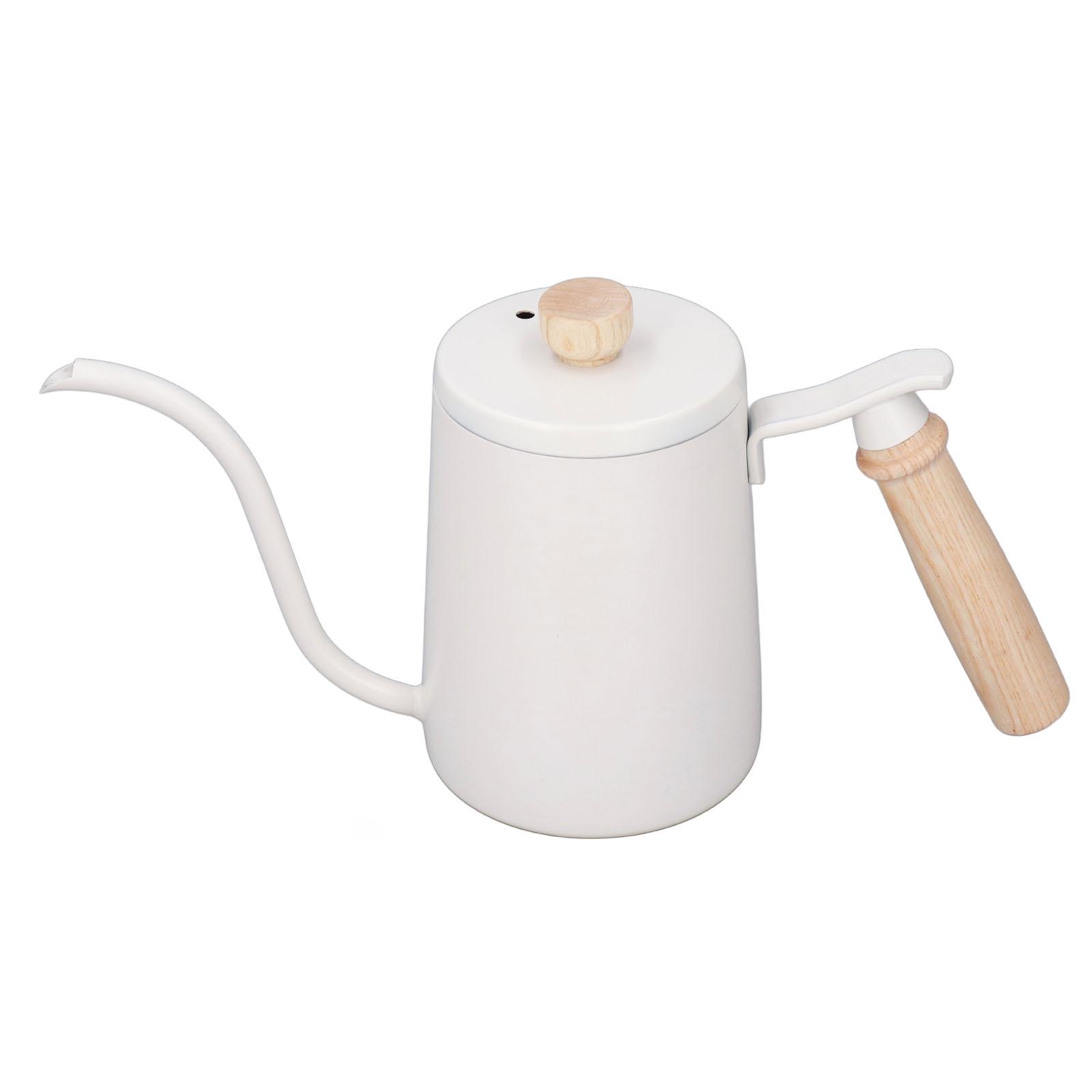 

Coffee Pour Over Kettle 600ml Gooseneck Vent Hole Wooden Handle Food Grade Stainless Steel Ergonomic Gooseneck Kettle