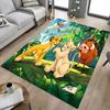 Lion Adventure Carpet For Playroom Bedroom Living Room Sofa Home Decorkids Game Area Rug Nonslip Floor Mat
