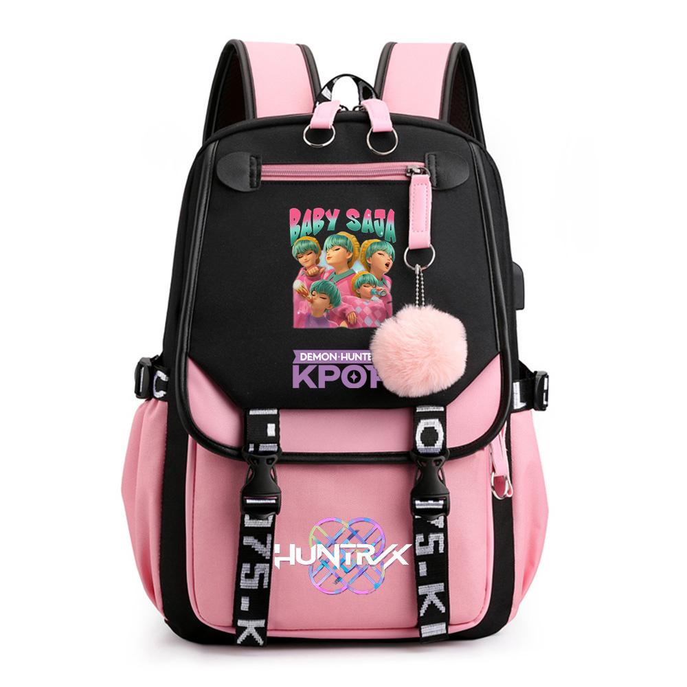Anime New Cartoon K-pop Printed Backpack Schoolbag for Teenager Student Girl Boy Bookbag Large Capacity Travel Bag Kid Gift Rucksak
