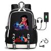 Large Capacity Backpack Printed Student USB School Bag