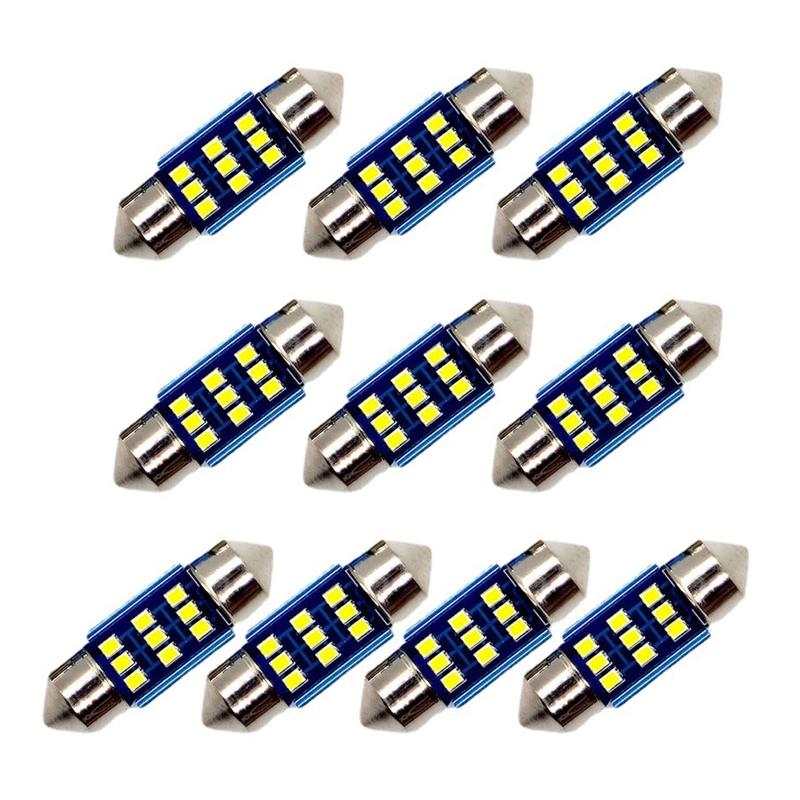 

LED Auto Ceiling Lamps 31mm 36mm 39mm 41mm Super Bright Car Dome Light Interior 2016 License Plate No Error Reading Lamp