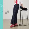 ESE-Y Women's 2026 Spring Split Slimming Cropped Wide-Leg Straight Jeans