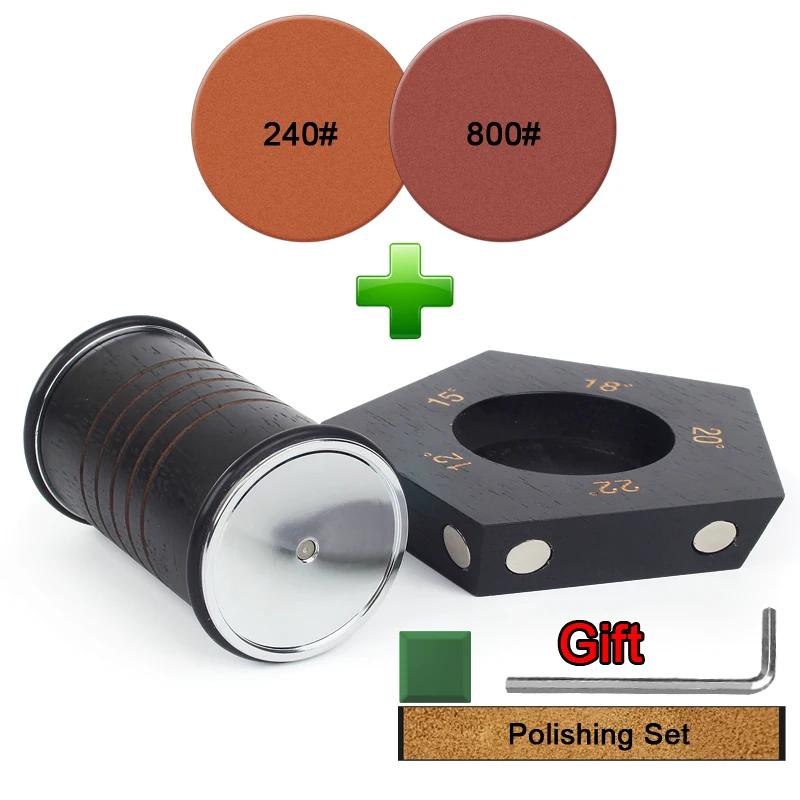 Rollers Sharpening Stone DIY Knife Sharpener Solid WoodKnives Grinding System 12/15/18/20/22° Bear Metals Diamond Whetstone Tool