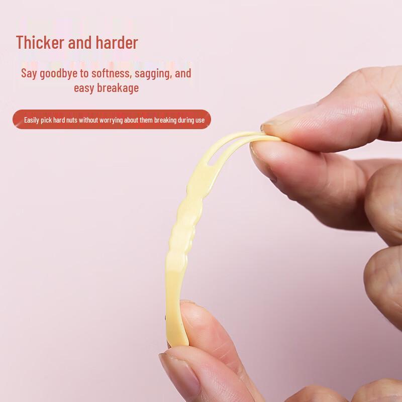 OLOEY Disposable Bamboo-Joint Plastic Fruit Forks