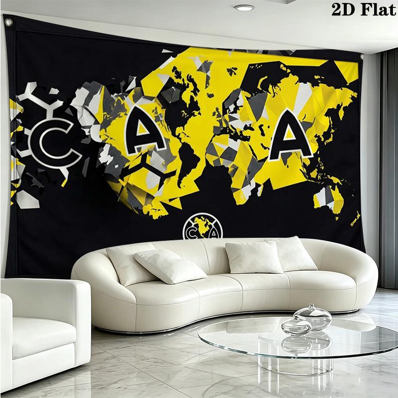 Club América Logo Wall Tapestry Aesthetic Wall Hanging Printed Fabric Blanket Decorative Tapestries for Bedroom Living Room Home Decor