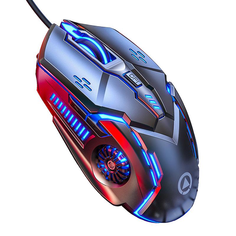 Gaming Mouse - Wired, 6 Buttons, 7 Color LED Light, Used for Games and Office, Compatible with Computer/Laptop/Tablets