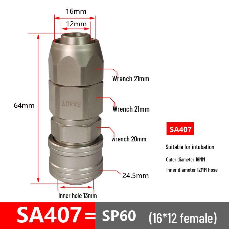 C-Type Pneumatic Quick Connector for Air Compressors and Oxygen Hoses