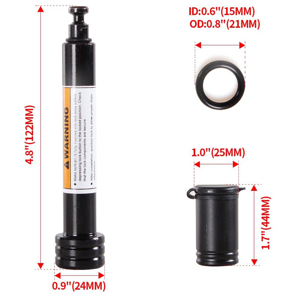 Trailer Hitch Locking Pin Fits 2 Inch Receiver Tow Receiver Hitch Lock 5/8 Inch Pin Anti-Rattle O-Rings for Tow Truck Boat Bike
