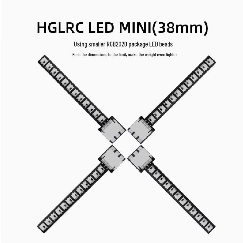 HGLRC WS2812B Programmable Mini LED Strip for FPV Drones (CN Version)