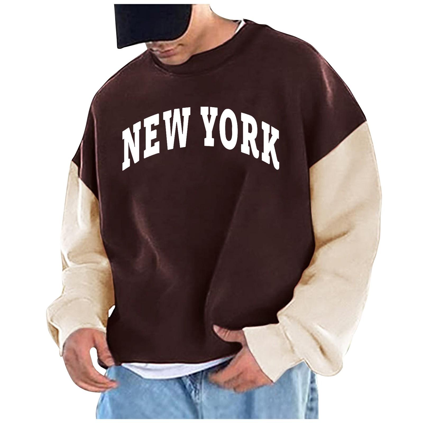 

Мужские цветные свободные толстовки с короткими рукавами и круглым вырезом, мужские повседневные спортивные толстовки с принтом M винный