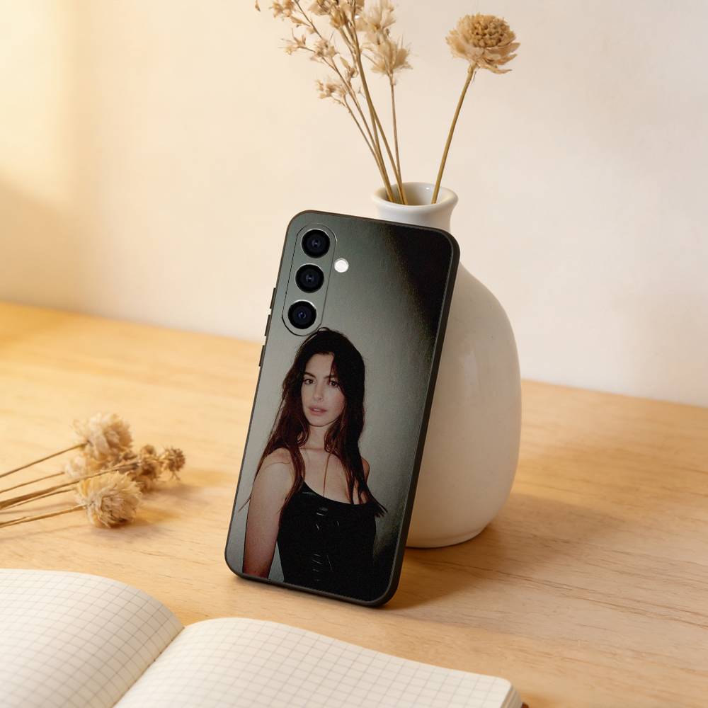 Anne Hathaway Phone Case Black Silicone Soft For Samsung Galaxy A73,A72,A71,A70,A53,A52,A51
