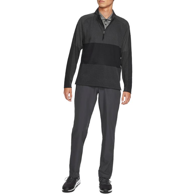 Nike T Shirts Men's Dark Gray Turtleneck Moderate Straight Fit CU9829-010