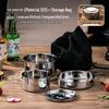 Huilingyang Yunpeng Outdoor Camping 201 Stainless Steel Cookware Set