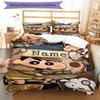 3pcs Duvet Cover Set (1*Duvet Cover + 2*Pillowcase, Without Core), Custom Name Crayon Shin chanPattern Bedding Set, Home Bedroom Decor Gift