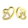 Les Trésors De Lily [N6870] - Gold Plated 'Love' Earrings White Gold - 12x10 Mm